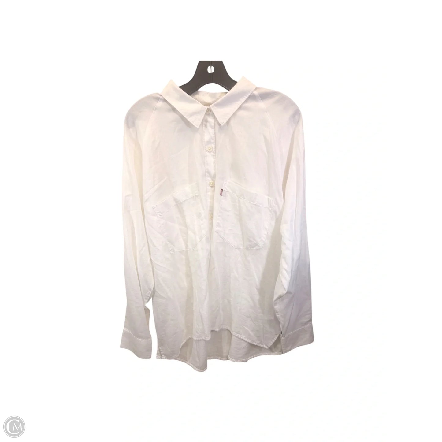 Top Long Sleeve By Levis In White, Size: Xl