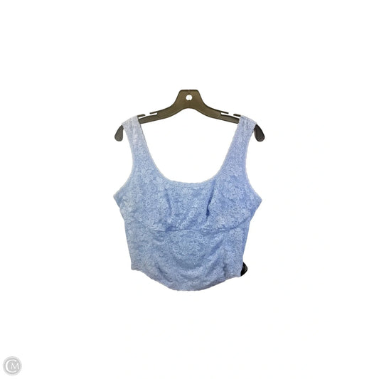 Top Sleeveless By Pink In Blue, Size: Xl