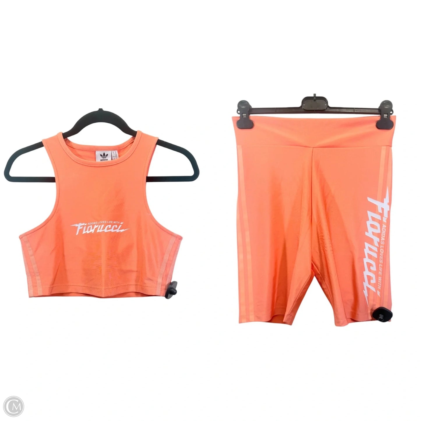 Athletic Shorts 2pc By Adidas In Orange, Size: M