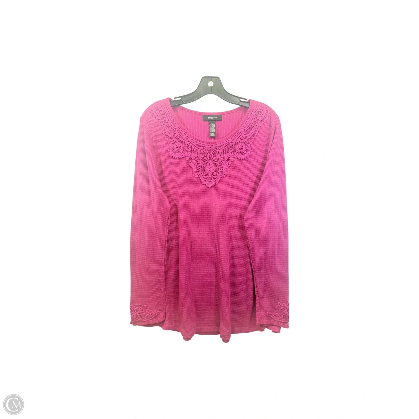 Top Long Sleeve By Style And Company In Purple, Size: L