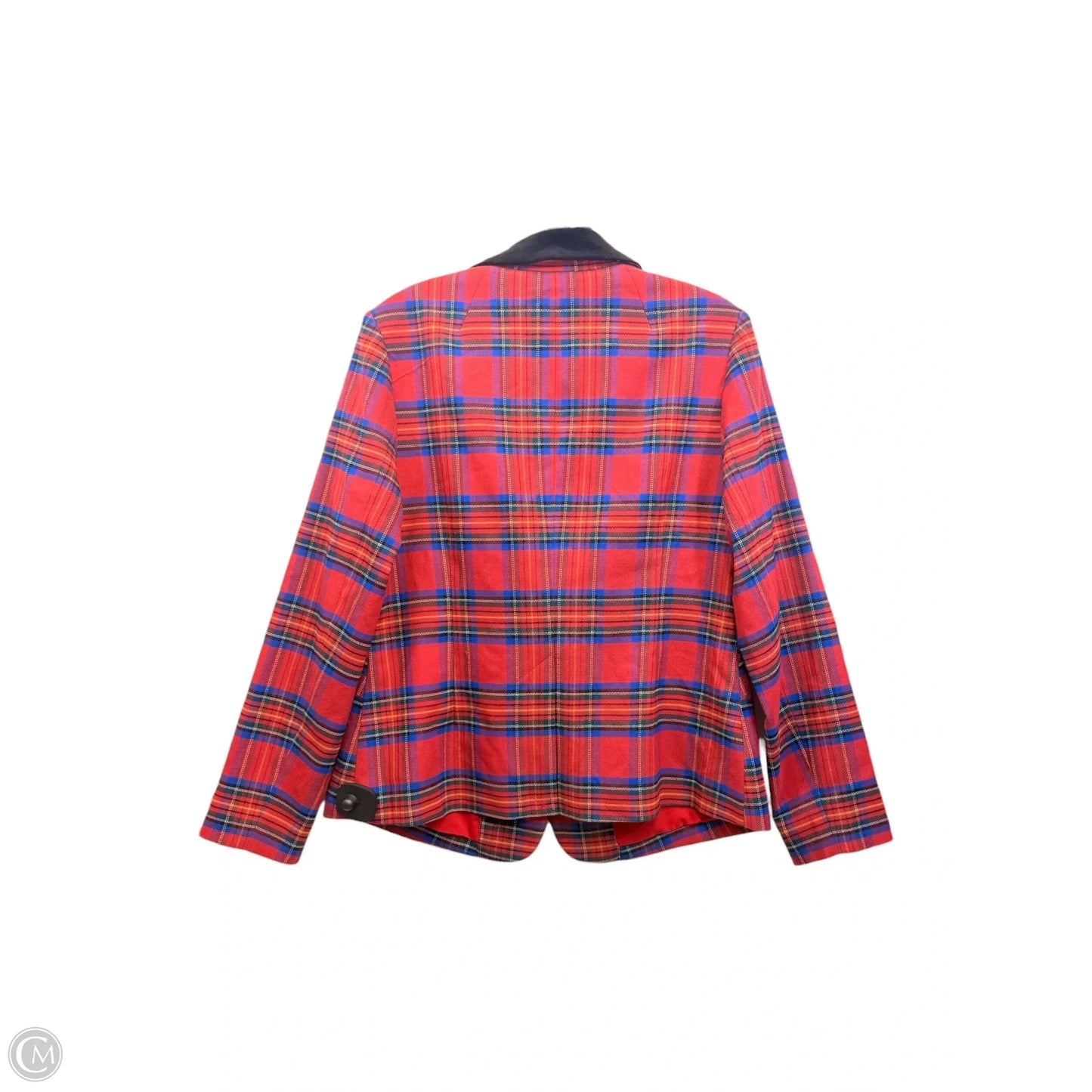 Blazer By Charter Club In Plaid Pattern, Size: M