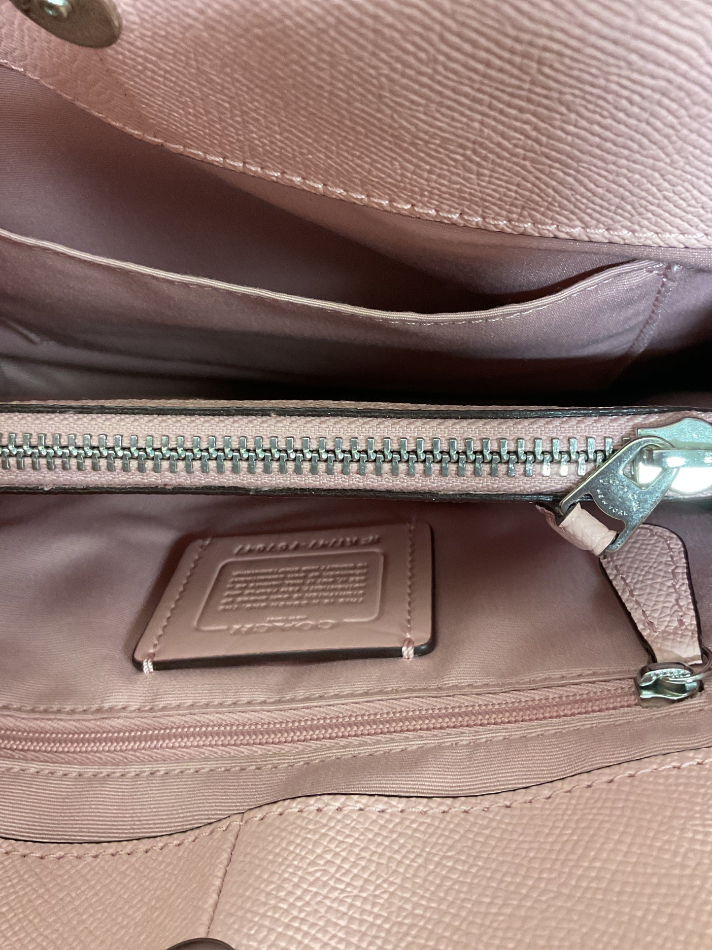 Handbag Designer By Coach In Pink, Size:Medium