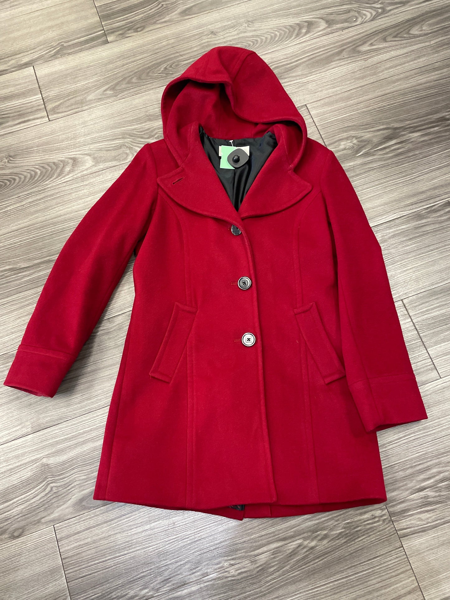 Coat Peacoat By Liz Claiborne In Red, Size: M