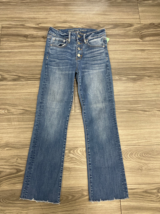 Jeans Cropped By American Eagle In Blue, Size: 4