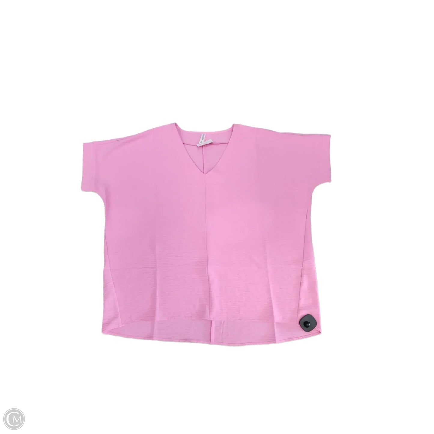 Top Short Sleeve By Zenana Outfitters In Pink, Size: S