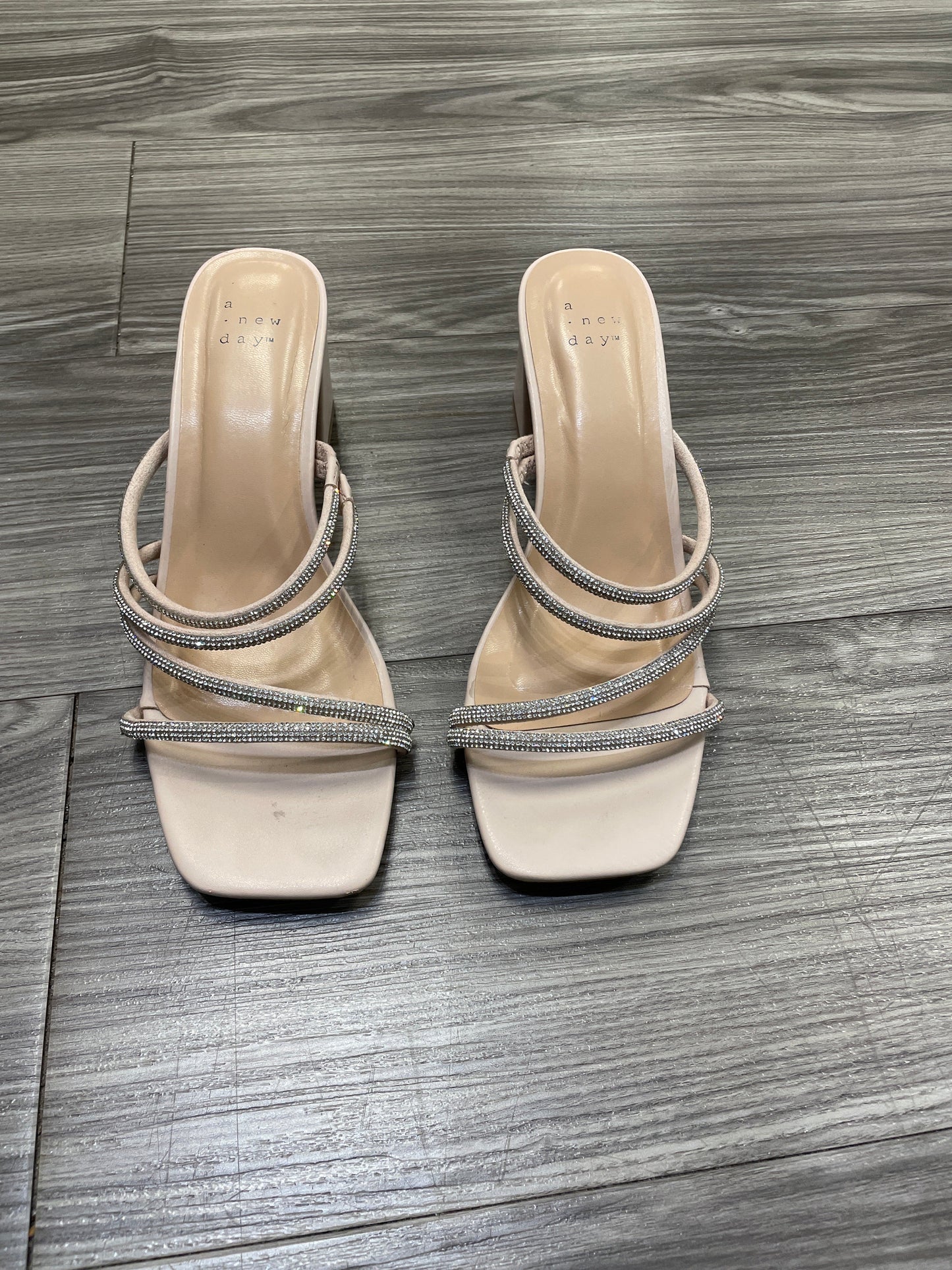 Beige Shoes Heels Block A New Day, Size 8