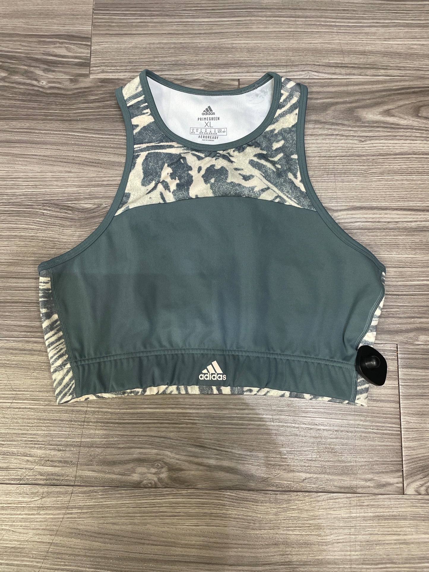 Green Athletic Bra Adidas, Size Xl