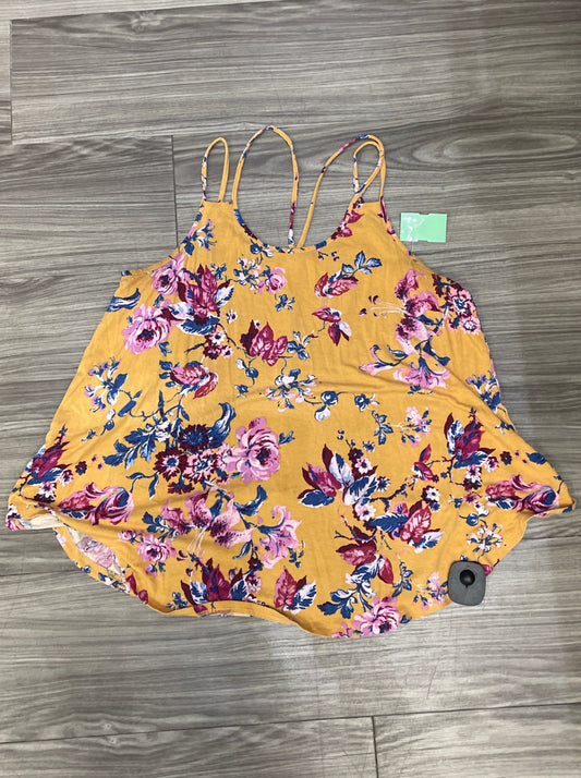 Floral Print Tank Top Pink Rose, Size M