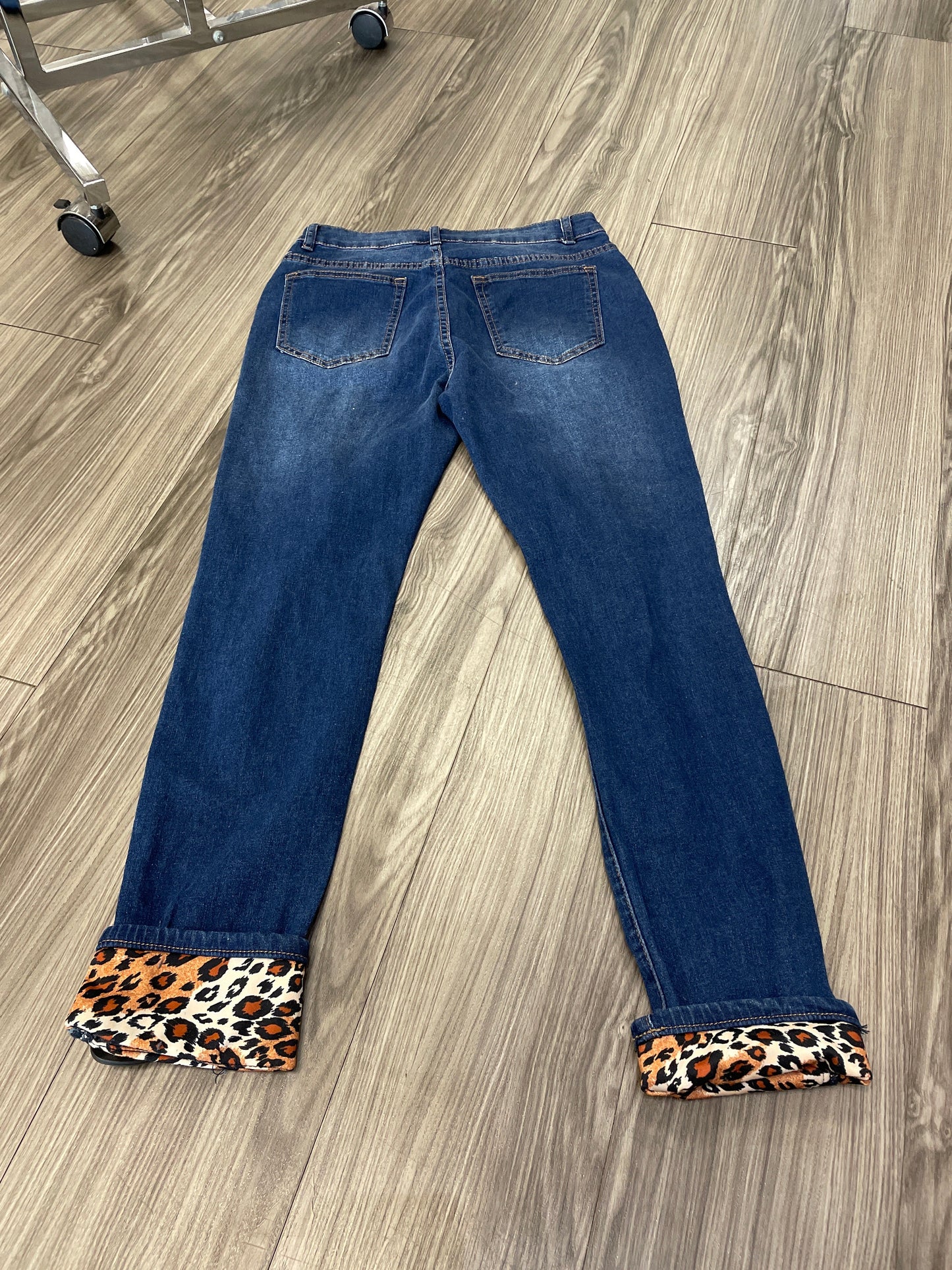 Animal Print Jeans Straight Clothes Mentor, Size M