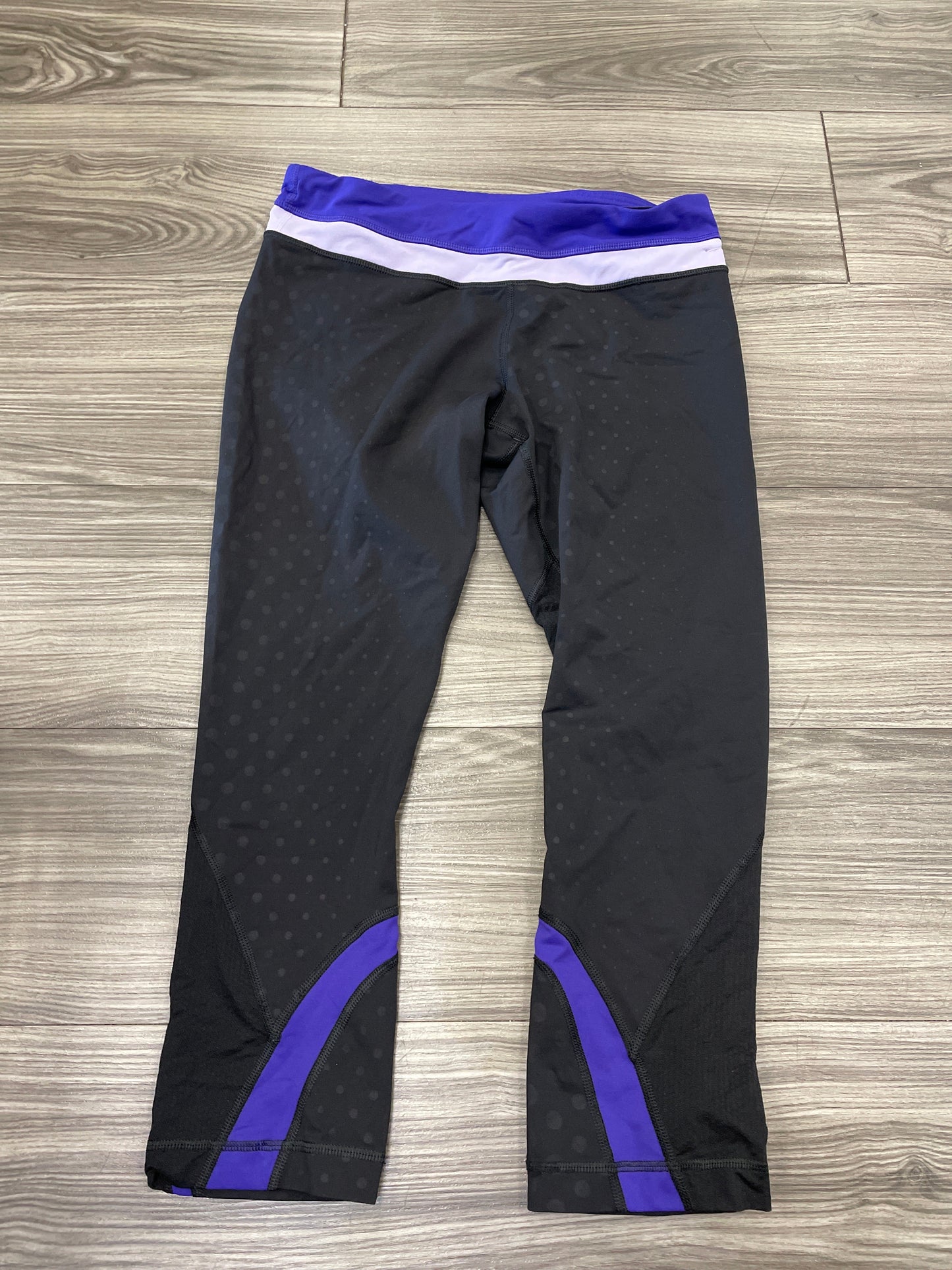 Black & Purple Athletic Leggings Lululemon, Size 8