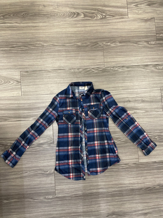 Plaid Pattern Blouse Long Sleeve Daytrip, Size S