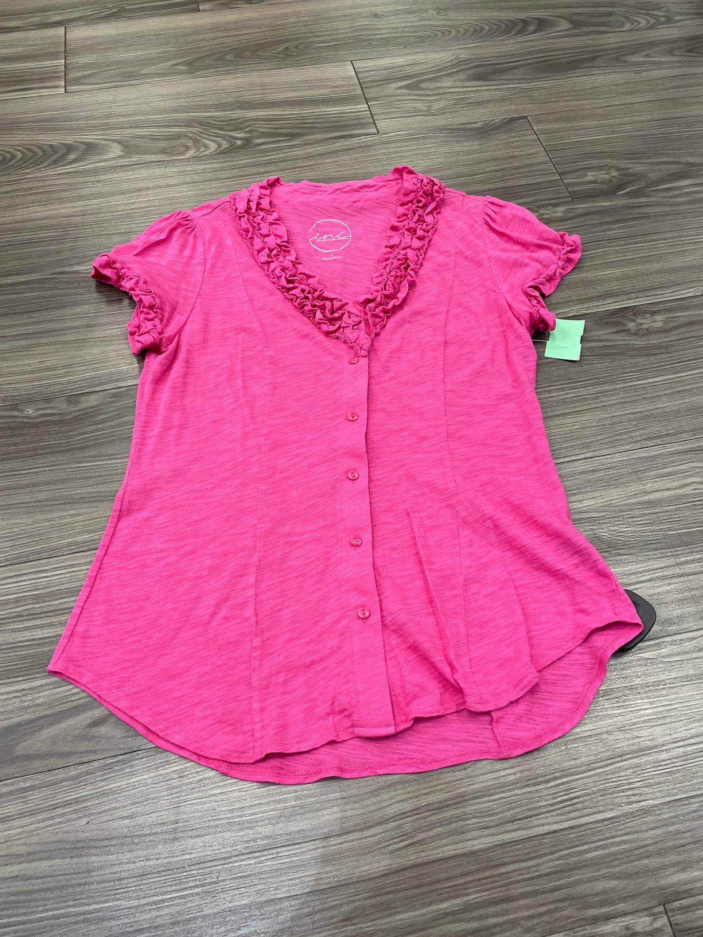 Pink Blouse Short Sleeve Inc, Size L