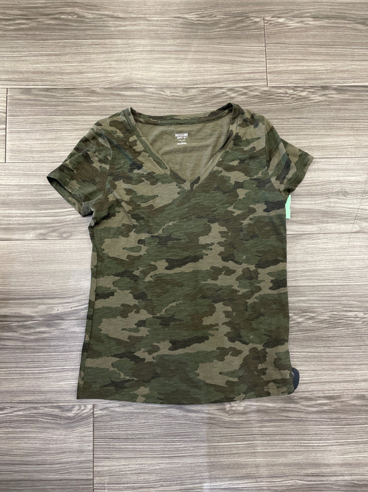 Camouflage Print Top Short Sleeve Mossimo, Size L