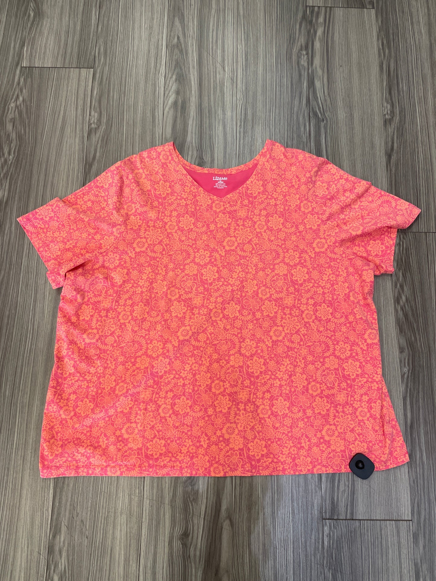 Coral Top Short Sleeve Liz And Me, Size 3x