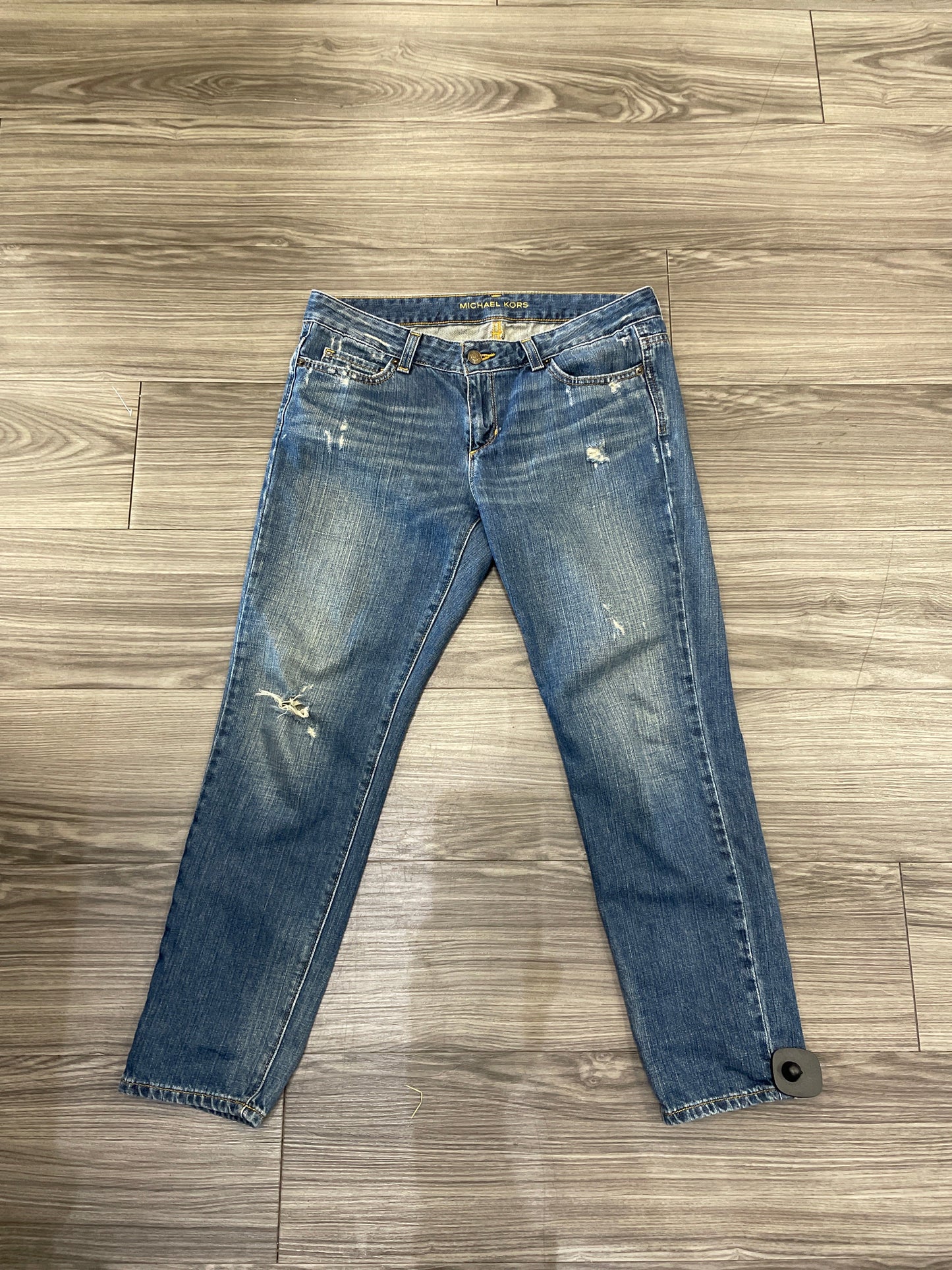 Blue Jeans Straight Michael By Michael Kors, Size 4