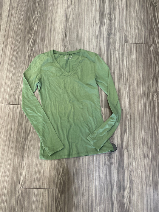 Top Long Sleeve By Glam In Green, Size: L