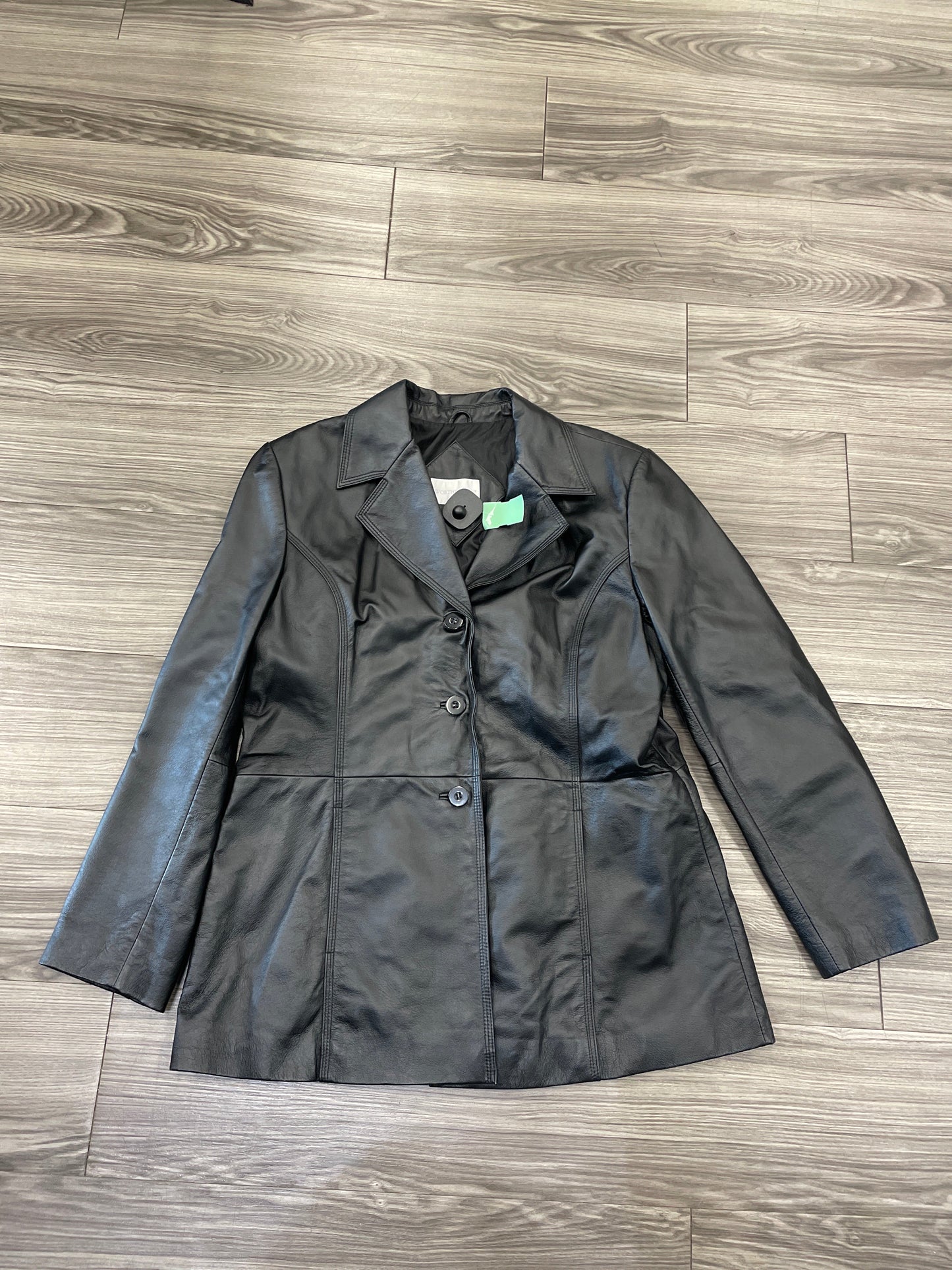 Jacket Leather By Worthington In Black, Size: Xl