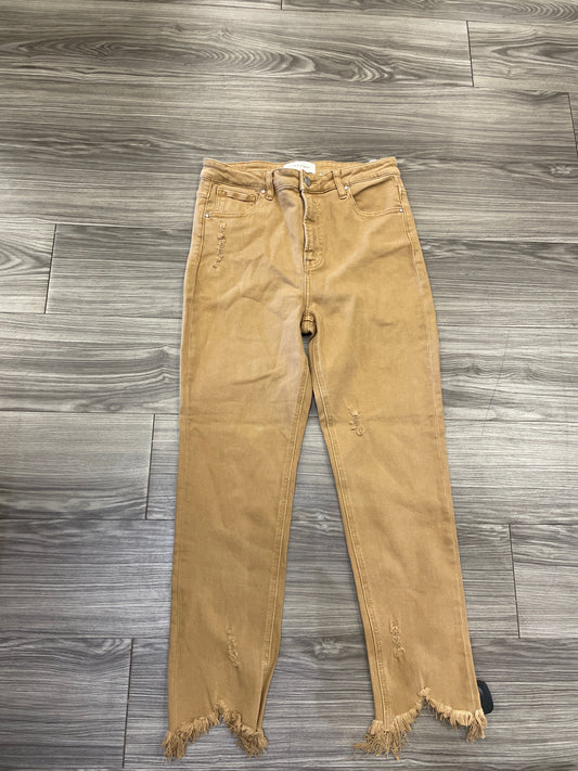 Jeans Straight By Risen In Tan, Size: 13