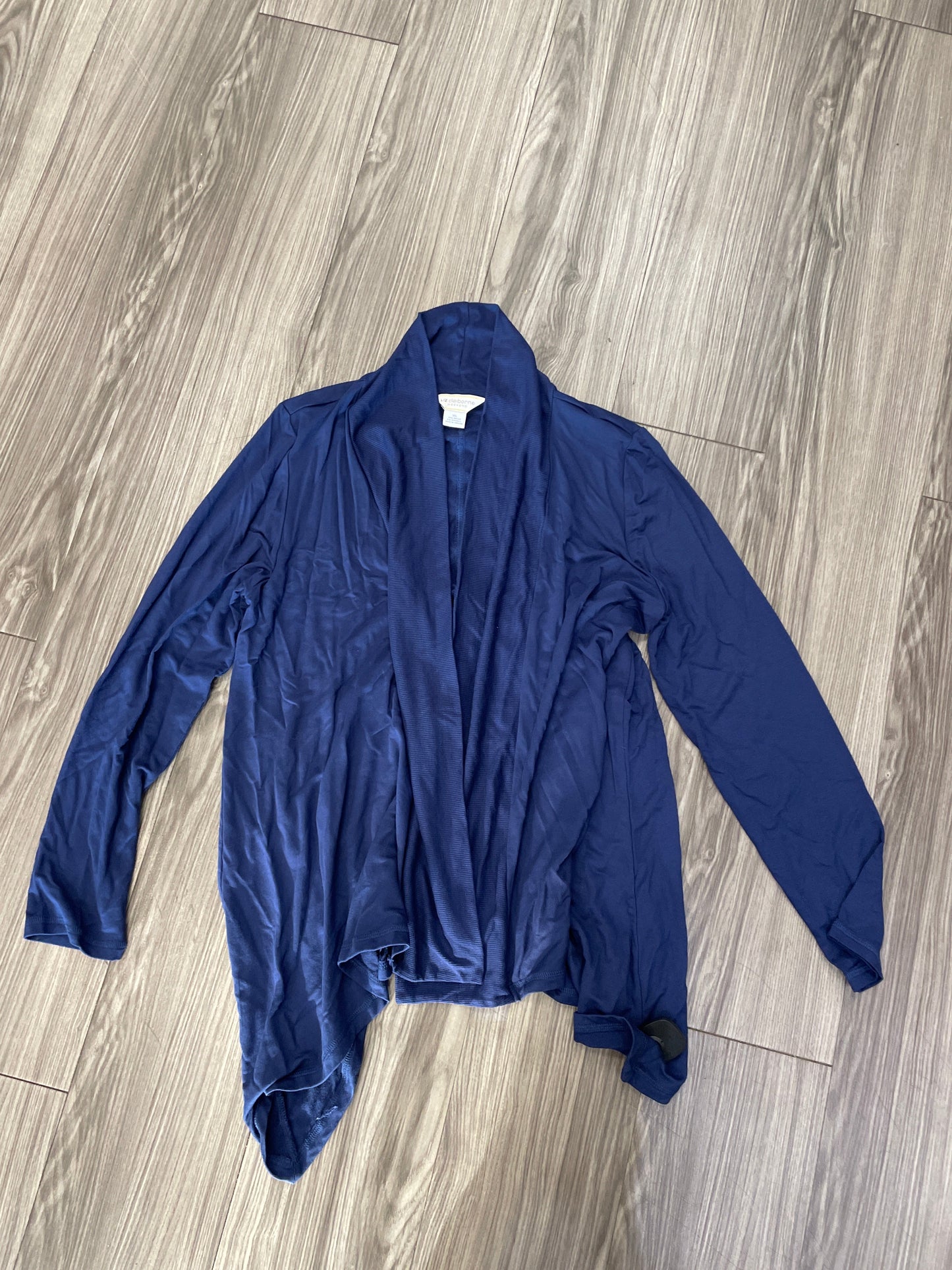 Cardigan By Liz Claiborne In Blue, Size: Xl