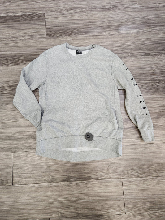 Sweatshirt Crewneck By Nike In Grey, Size: M