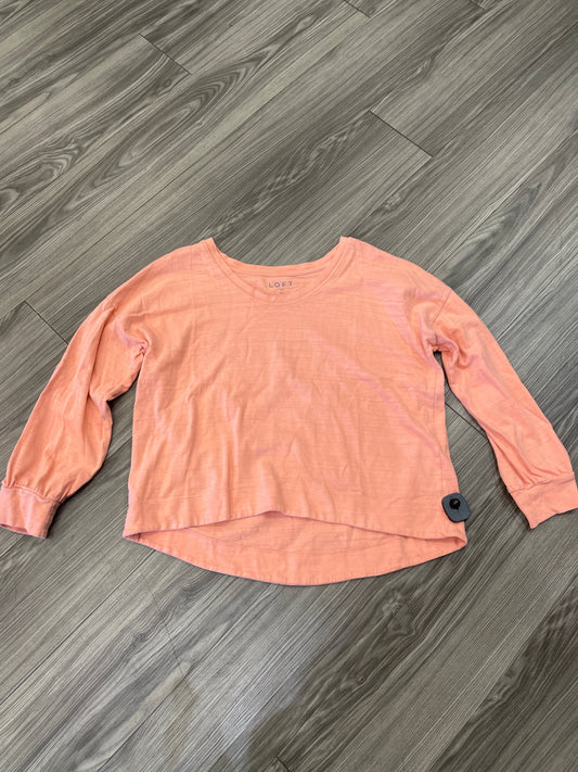 Top Long Sleeve By Loft In Peach, Size: Xl