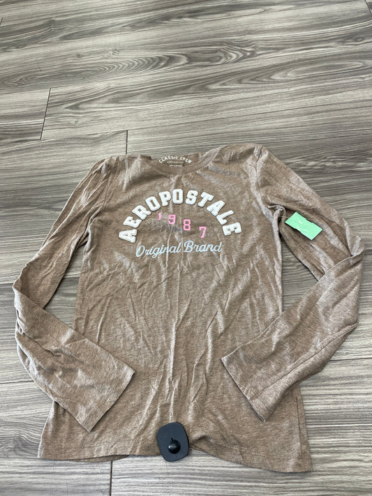 Top Long Sleeve By Aeropostale In Brown, Size: M