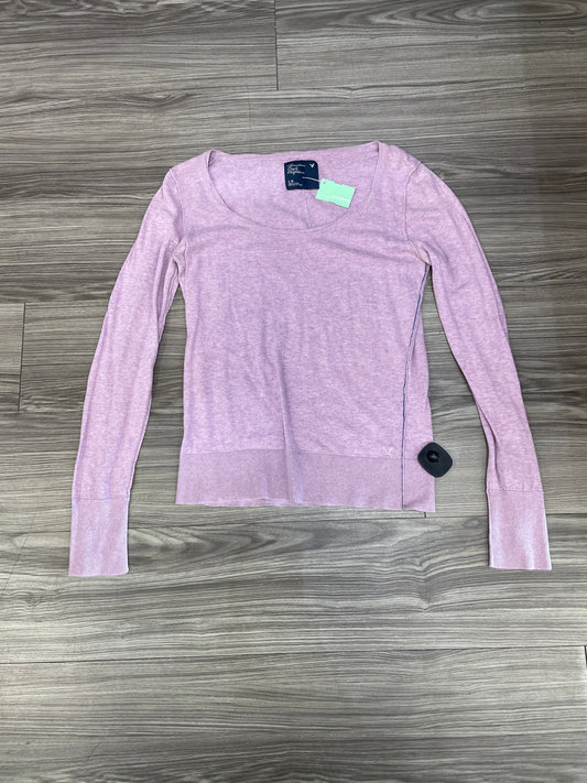 Top Long Sleeve By American Eagle In Purple, Size: L