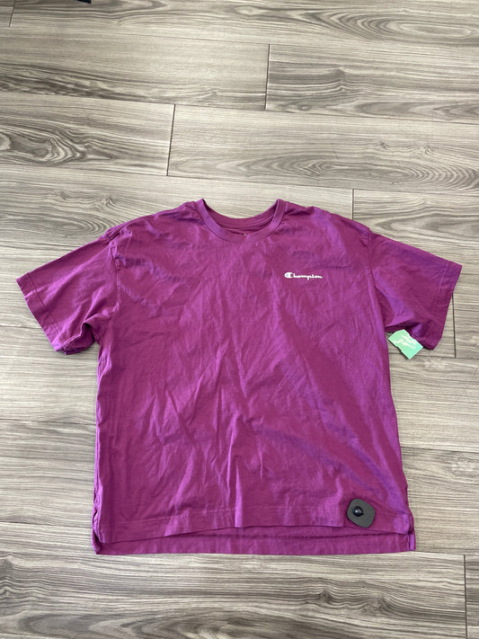 Top Short Sleeve By Champion In Purple, Size: Xl