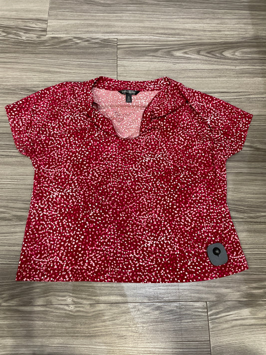 Blouse Short Sleeve By Banana Republic In Red, Size: Xs