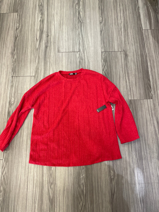 Sweater By Clothes Mentor In Red, Size: 1x