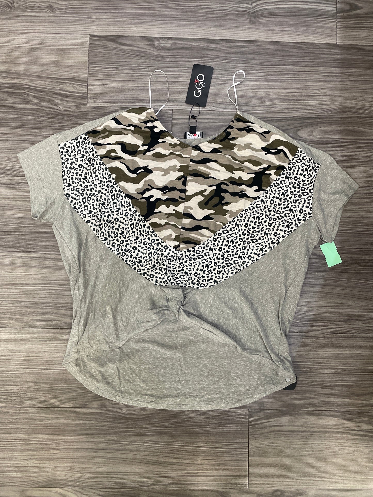 Blouse Short Sleeve By Gigio In Animal Print, Size: M