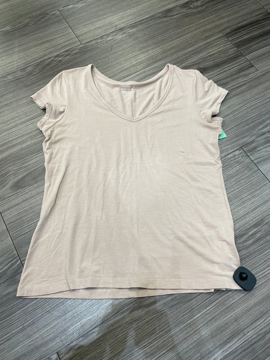 Top Short Sleeve By Tahari By Arthur Levine In Tan, Size: L