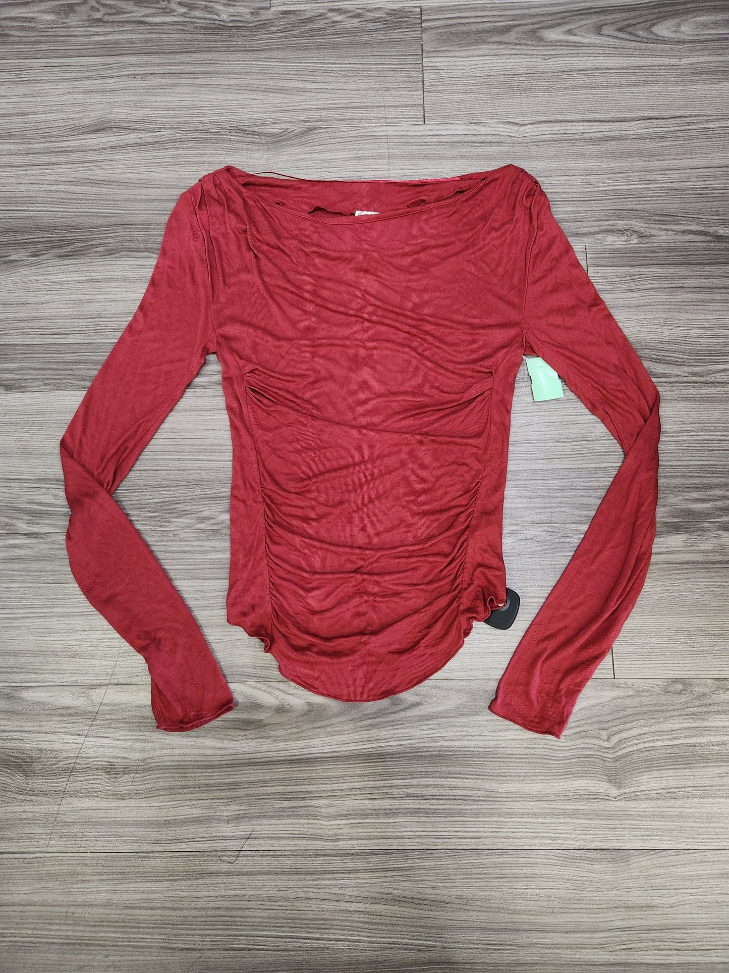 Blouse Long Sleeve By Free People In Red, Size: L