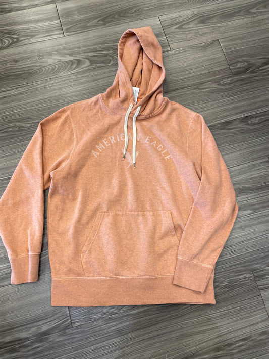 Sweatshirt Hoodie By American Eagle In Coral, Size: L