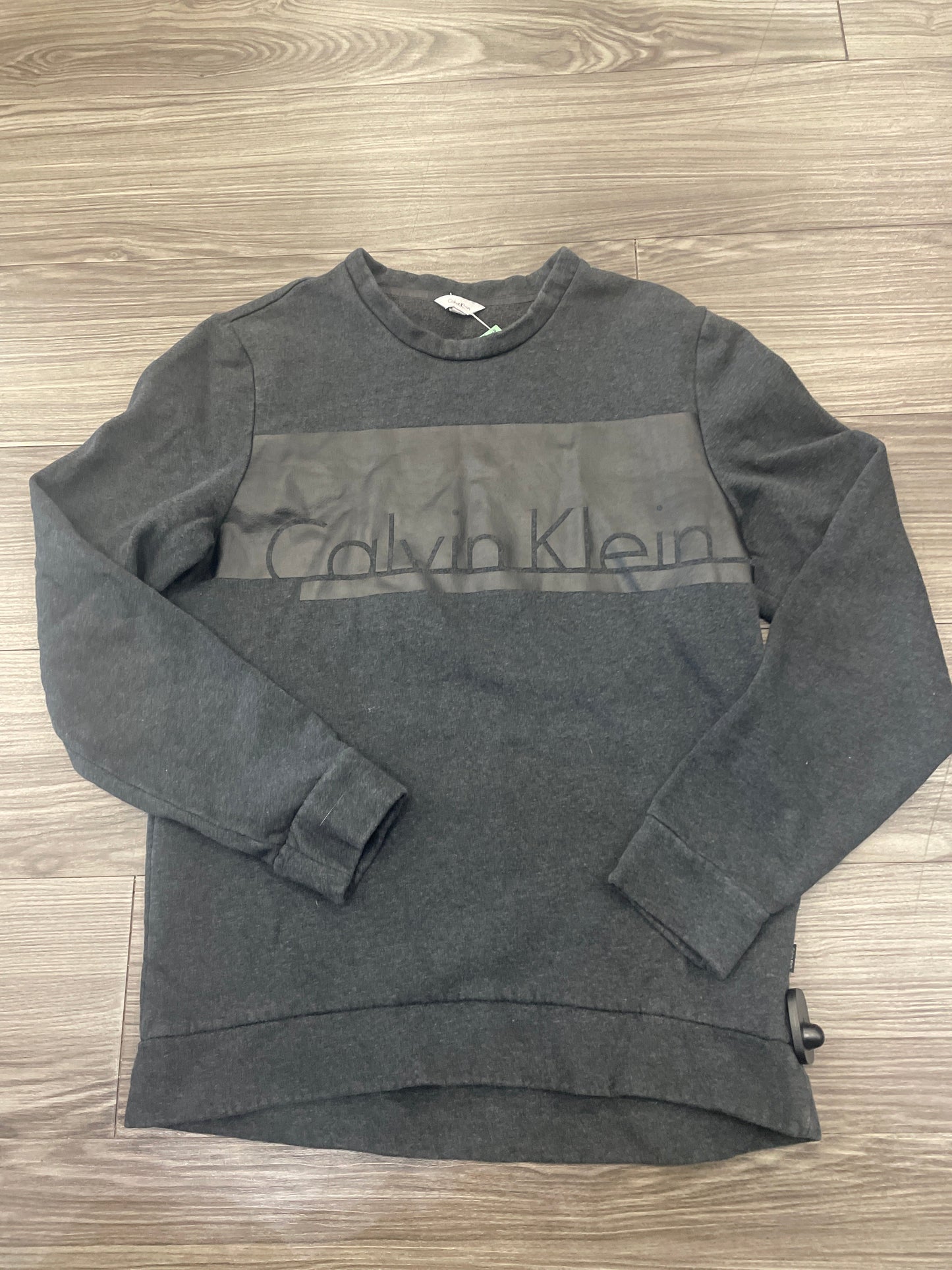 Sweatshirt Crewneck By Calvin Klein In Black, Size: M