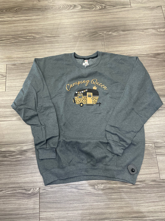 Sweatshirt Crewneck By Fruit Of The Loom In Grey, Size: Xl