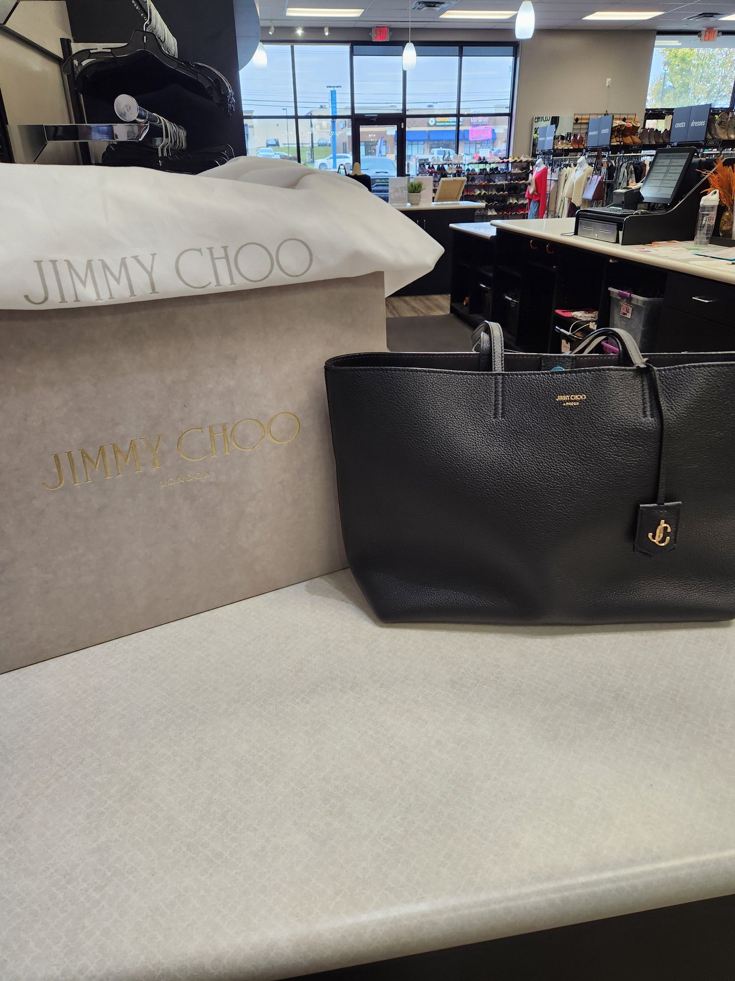 Handbag Luxury Designer By Jimmy Choo, Size: Large