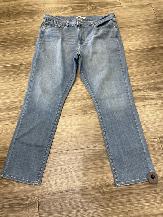 Jeans Straight By Levis In Blue, Size: 18