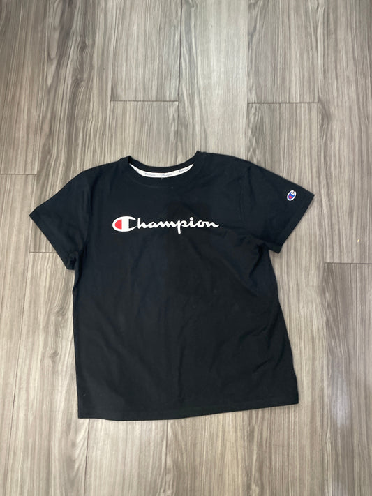 Top Short Sleeve By Champion In Black, Size: L