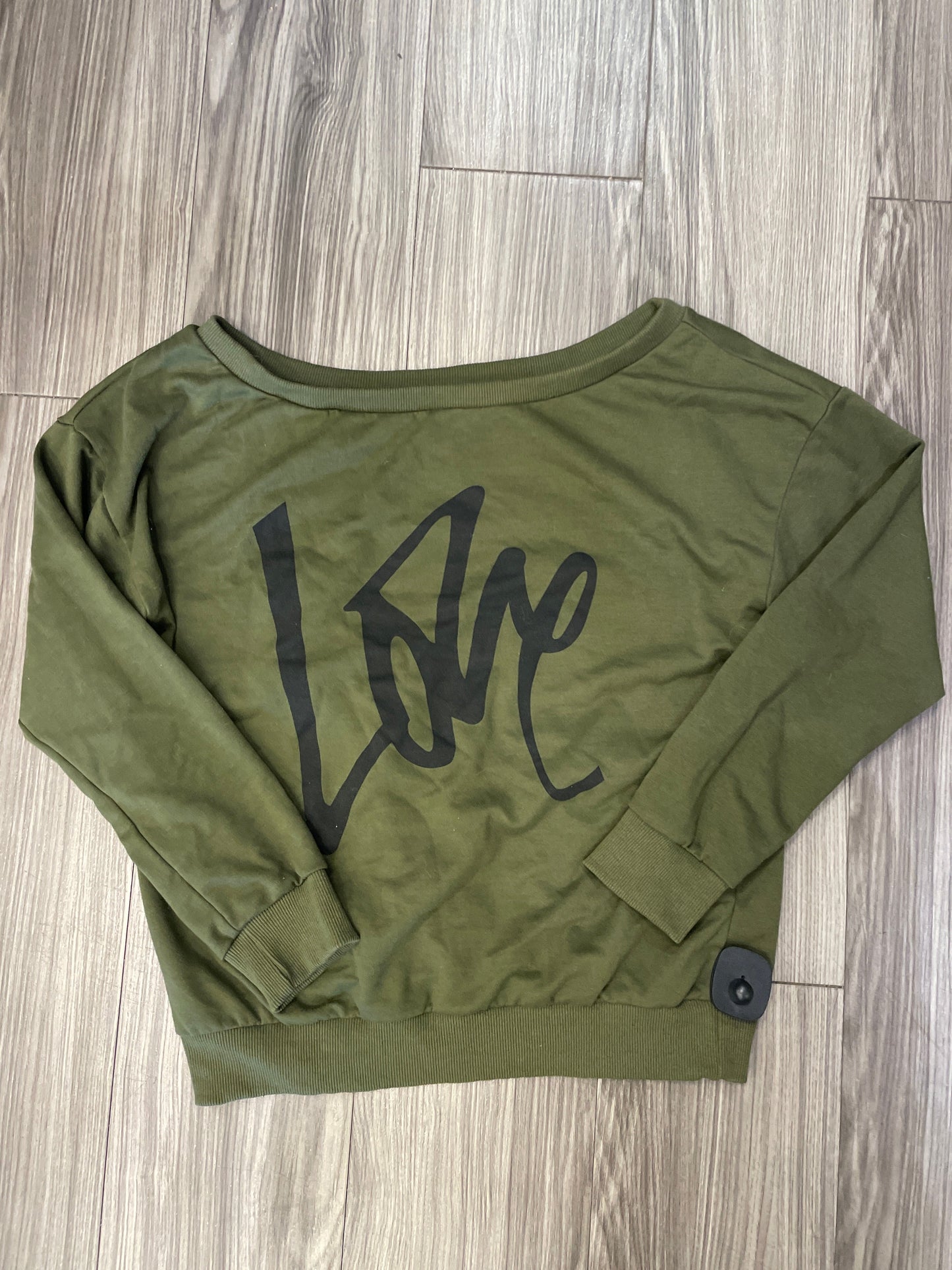 Sweatshirt Crewneck By Clothes Mentor In Green, Size: M