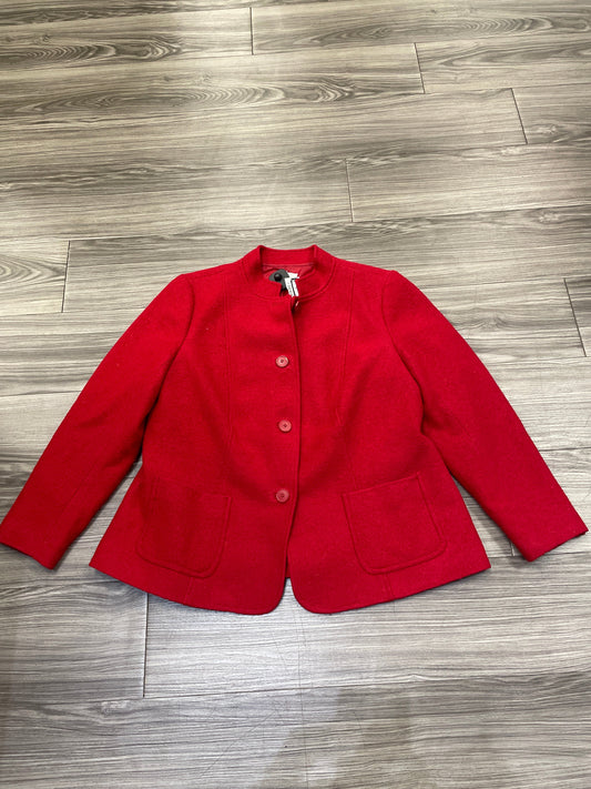 Coat Peacoat By Talbots In Red, Size: 14