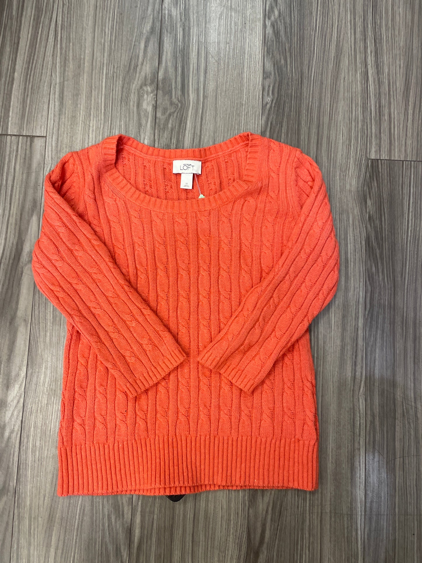 Sweater By Loft In Orange, Size: M