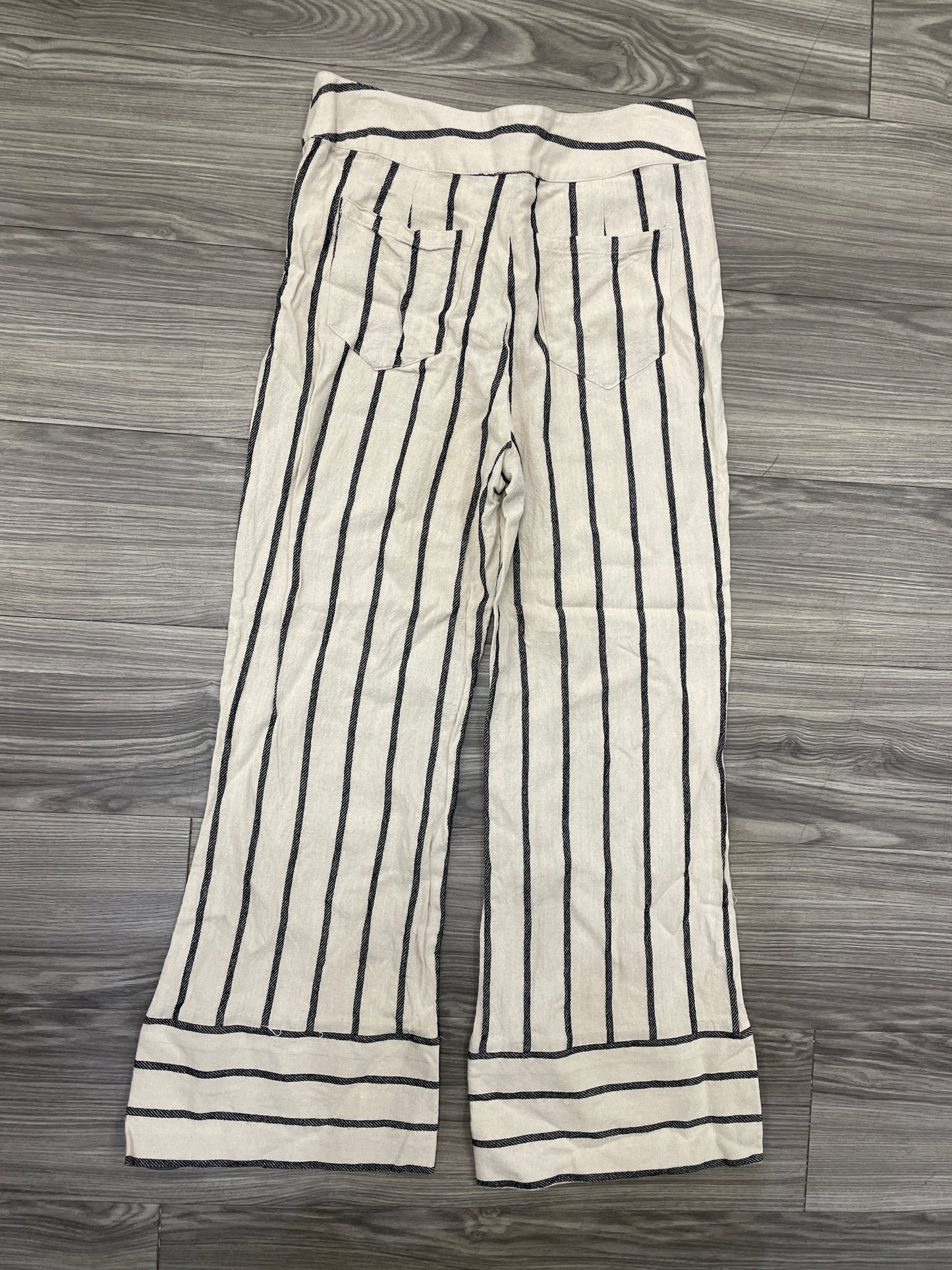 Pants Linen By Tahari By Arthur Levine In Striped Pattern, Size: S