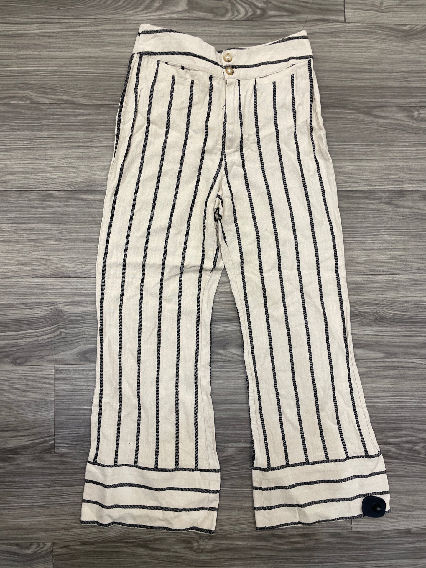 Pants Linen By Tahari By Arthur Levine In Striped Pattern, Size: S