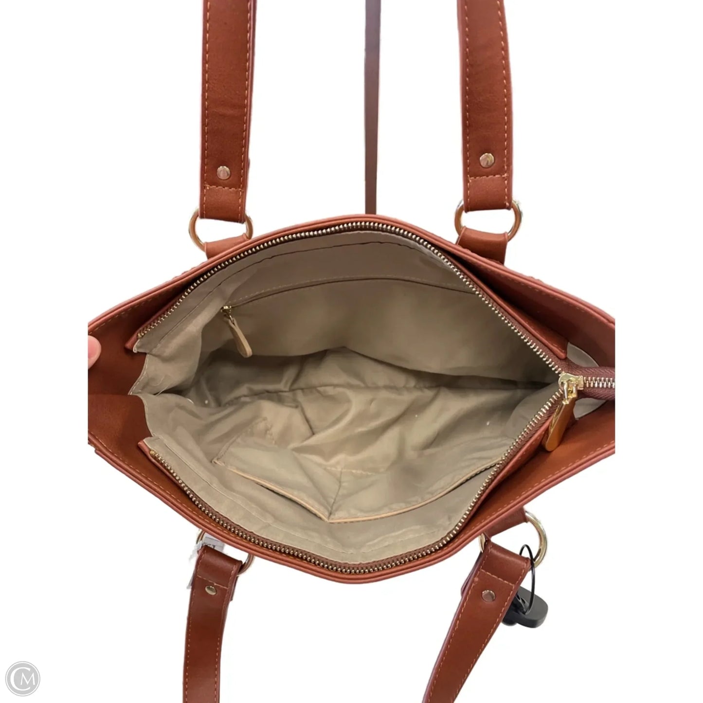 Handbag Leather By Clothes Mentor, Size: Large