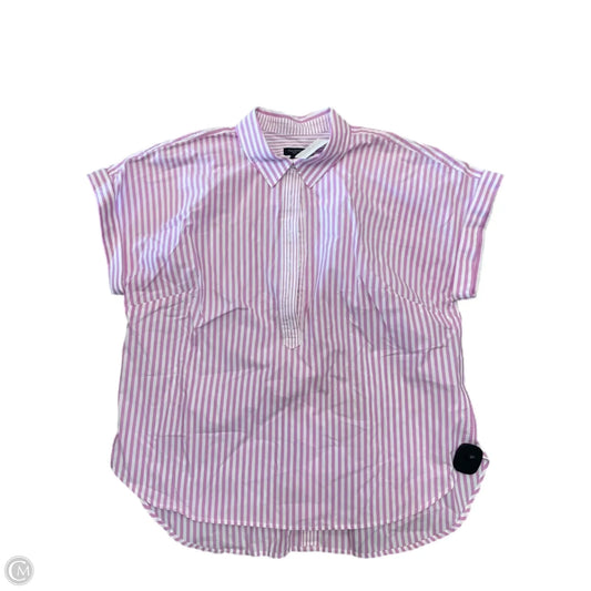 Blouse Short Sleeve By Talbots In Striped Pattern, Size: Xlp