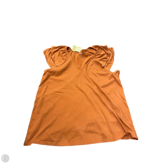 Top Short Sleeve By Ana In Orange, Size: M