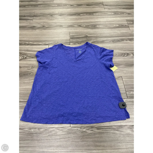Top Short Sleeve Basic By Cynthia Rowley In Purple, Size: 2x