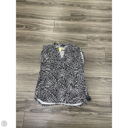 Top Sleeveless By Cable And Gauge In Black & White, Size: L
