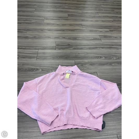 Sweatshirt Crewneck By Double Zero In Pink, Size: L